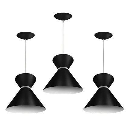 3 Luminária Pendentes 100% Alumínio em Várias Cores