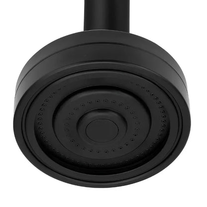 Chuveiro Redondo Preto Articulável Autolimpante para Aquecimento Solar ou a Gás