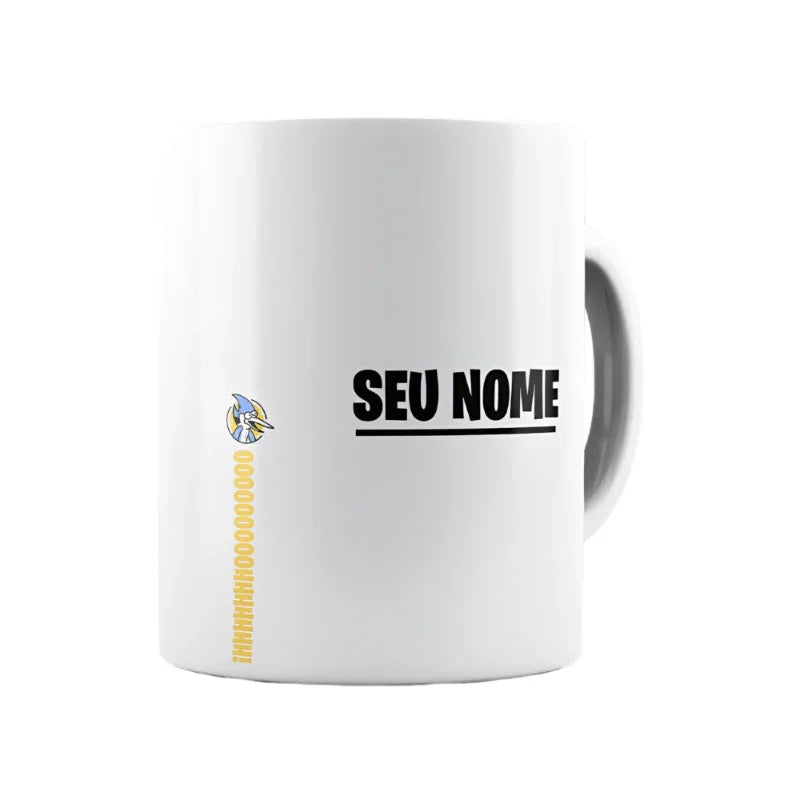 Caneca de Porcelana Mordecai e Rigby Personalizada com seu Nome