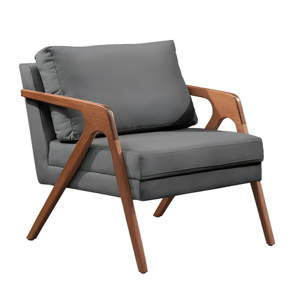 Poltrona Decorativa Mona, Luxo em Madeira Maciça