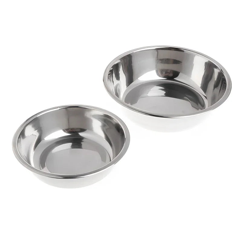 Comedouro e Bebedouro em Inox Antiderrapante para Cães e Gatos