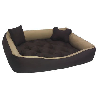 Cama Pet para Cachorro de Porte Médio 80x60cm com Tapete e Brinquedo