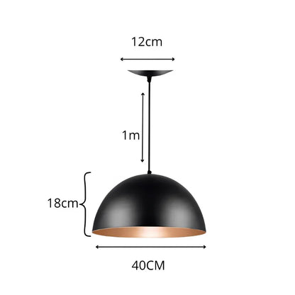 3 Luminárias Pendentes Meia Lua