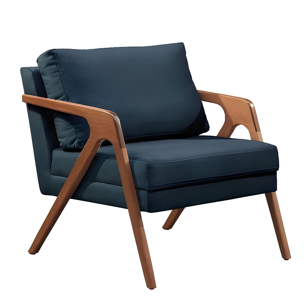 Poltrona Decorativa Mona, Luxo em Madeira Maciça