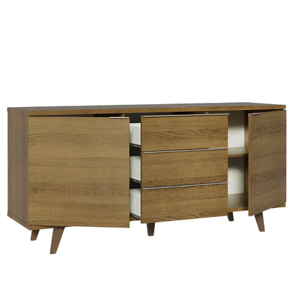 Buffet Aparador com 3 Gavetas e 2 Portas com Pés