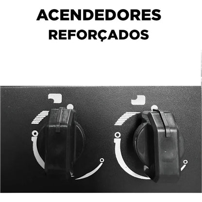 Fogão Cooktop Portátil a Gás 4 Bocas Braslar Bivolt