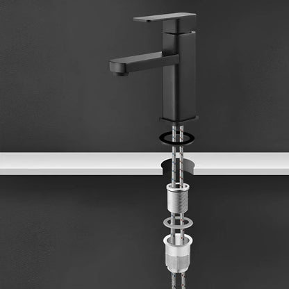 Torneira de Banheiro em Inox com Mangueira de Água Quente e Água Fria 60cm