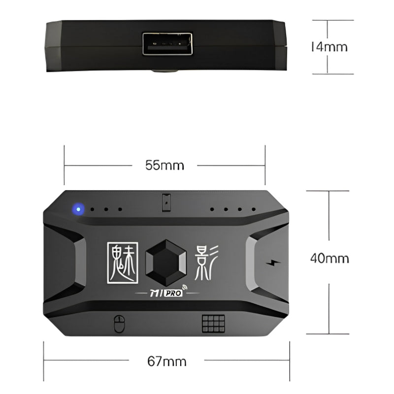 Conversor de Teclado e Mouse M1Pro Compatível com Bluetooth 5.0 para Android