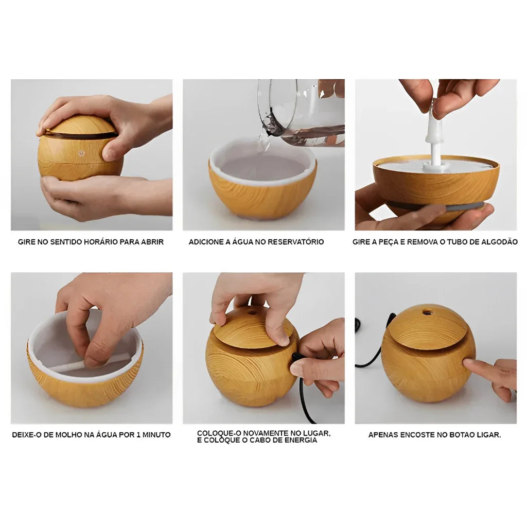 Umidificador Ultrassônico com 7 Cores