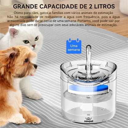 Fonte de Água Automática Newpet 2L com Filtro Silencioso
