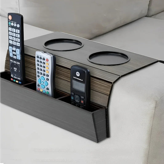 Suporte com Porta Copos e Controle para Sofá