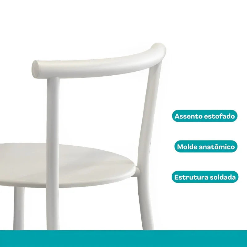 Conjunto Sala de Jantar Palermo com Mesa e 4 Cadeiras Carraro