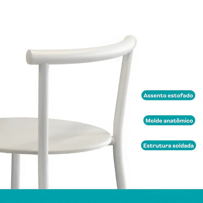 Conjunto Sala de Jantar Palermo com Mesa e 4 Cadeiras Carraro