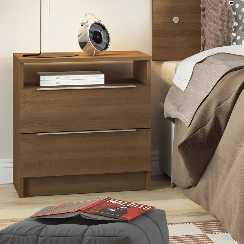 Mesa de Cabeceira com 2 Gavetas