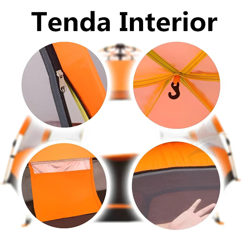 Barraca de Camping para 5-8 Pessoas, Grande e Arejada, 270 x 270 x 150cm