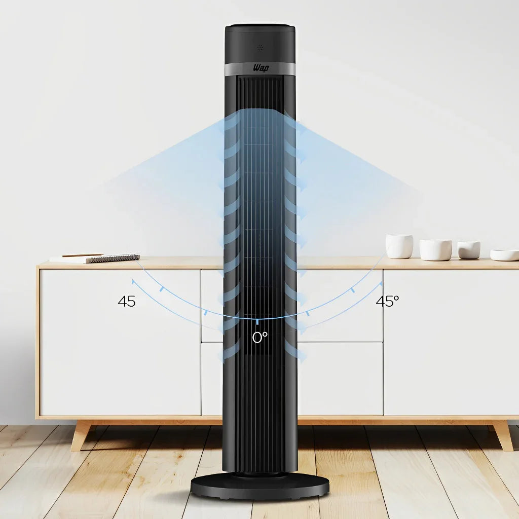 Ventilador de Torre Oscilante Vertical, Silencioso, com Controle Remoto e 4 Ajustes de Velocidade 220V
