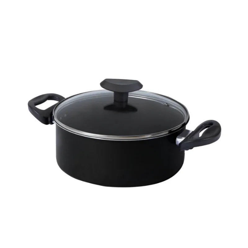 Panela Antiaderente 24cm Caçarola Avulsa Teflon com Tampa de Vidro