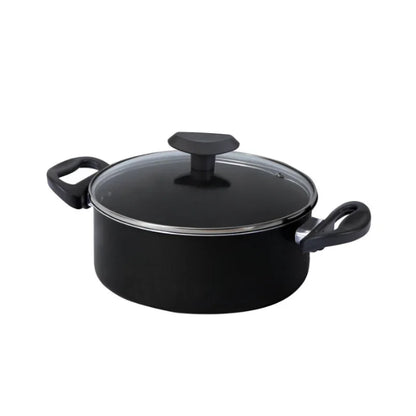 Panela Antiaderente 24cm Caçarola Avulsa Teflon com Tampa de Vidro