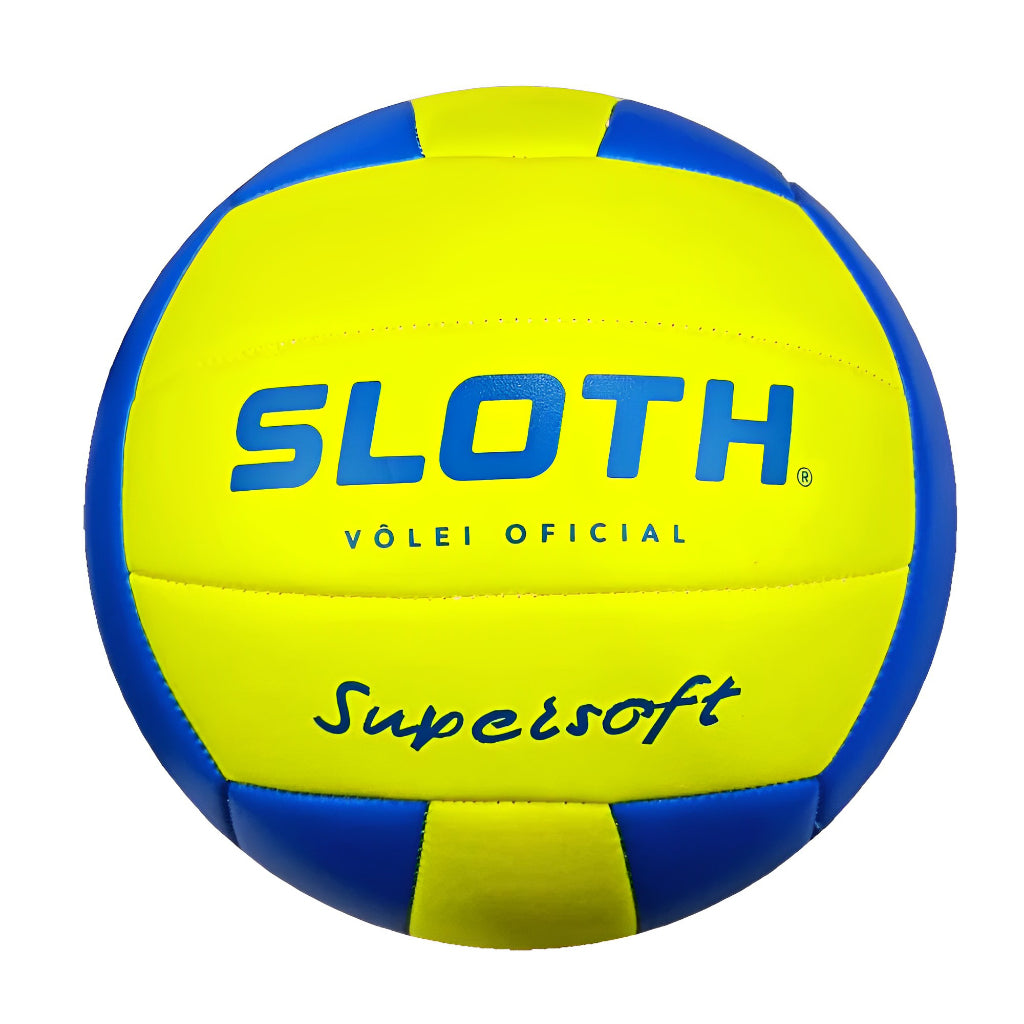 Bola de Vôlei Oficial Sloth, Macia PU, Costurada, para Quadra e Praia, SuperSoft