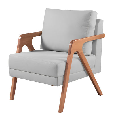 Poltrona Decorativa Mona, Luxo em Madeira Maciça