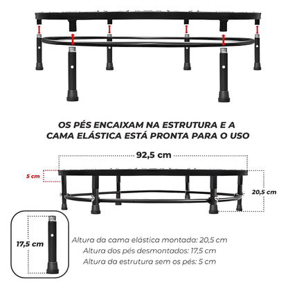 Jump Profissional 32 Molas Suporta até 200kg