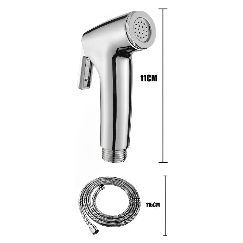 Kit de Ducha Higiênica para Banheiro em Metal Inox 1,15m
