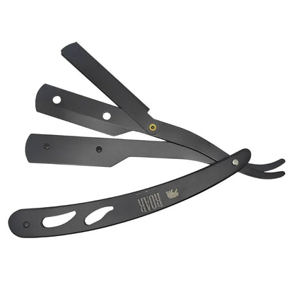 Navalha Preta Profissional em Aço Inoxidável com 2 Travas e 5 Lâminas