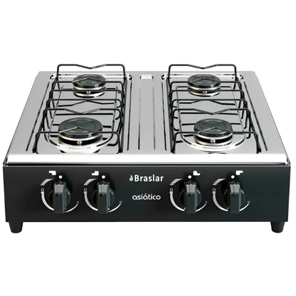 Fogão Cooktop Portátil a Gás 4 Bocas Braslar Bivolt