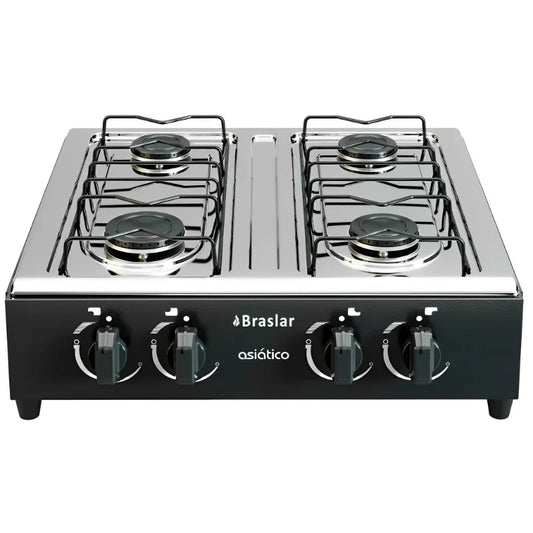 Fogão Cooktop Portátil a Gás 4 Bocas Braslar Bivolt