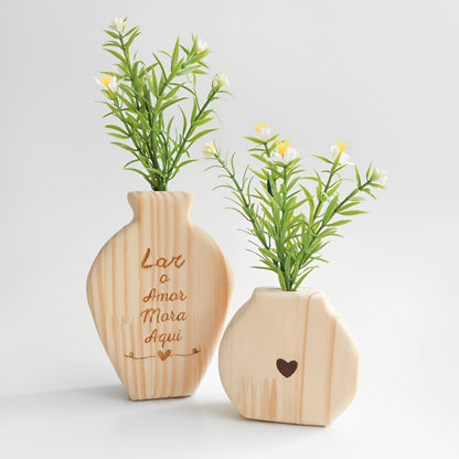 Kit de Vaso com Flores