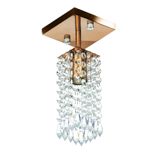 Lustre Plafon ClearCrillic Cobre Quadrado