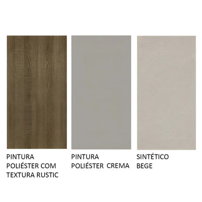 Conjunto Sala de Jantar, Mesa Tampo de Madeira com 2 Cadeiras