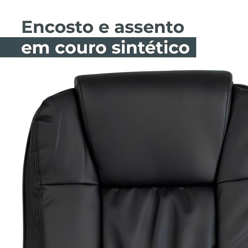Cadeira de Escritório Presidente Johnson Healer, Preta