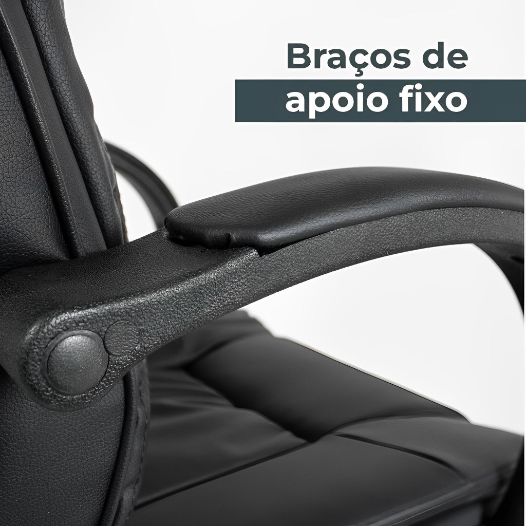 Cadeira de Escritório Presidente Johnson Healer, Preta