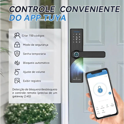 Fechadura Eletrônica 5 em 1 com Biometria Digital