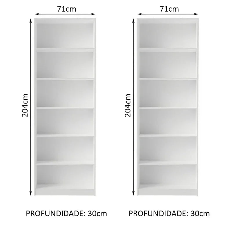 Kit com 2 Estantes Livreiro