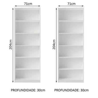 Kit com 2 Estantes Livreiro