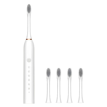 Escova de Dente Elétrica Ultrassônica, À Prova D'água e com Cabeça Substituível