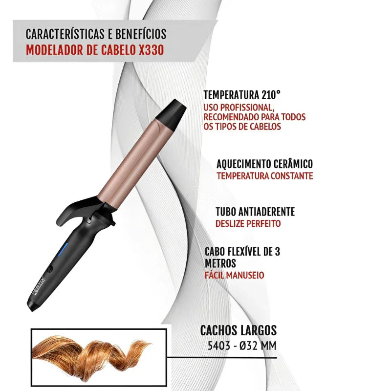 Modelador de Cachos X330 Vertix Bivolt