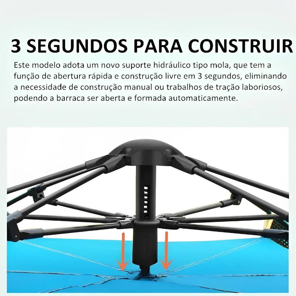 Barraca de Camping para 5-8 Pessoas, Grande e Arejada, 270 x 270 x 150cm