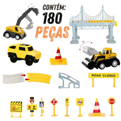 Pista Maluca de Blocos de Carros