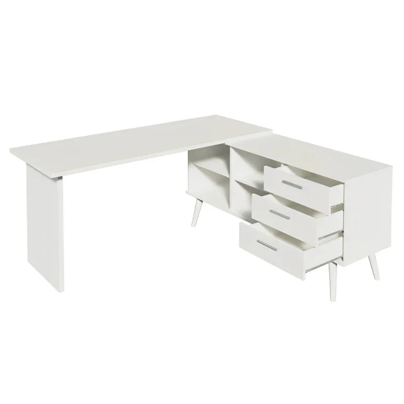 Escrivaninha de Canto com 3 Gavetas