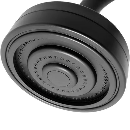 Chuveiro Redondo Preto Articulável Autolimpante para Aquecimento Solar ou a Gás