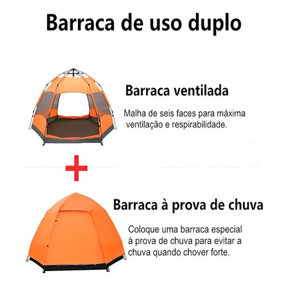Barraca de Camping para 5-8 Pessoas, Grande e Arejada, 270 x 270 x 150cm