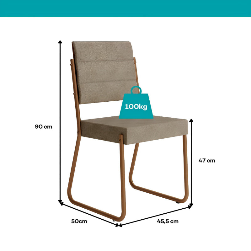 Conjunto Sala de Jantar 4 Cadeiras San Francisco Carraro