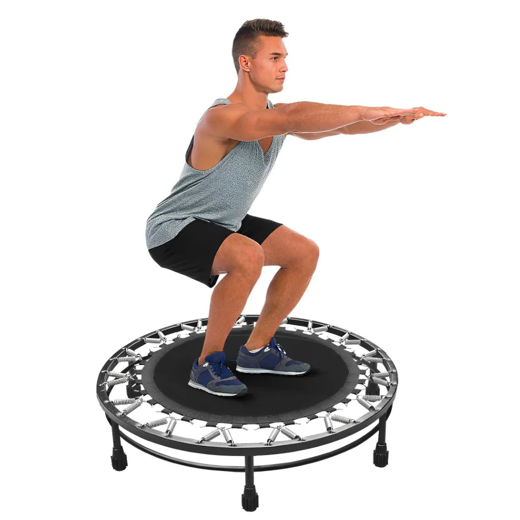 Mini Trampolim com Aro de Reforço, 32 Molas, Suporta Até 180kg