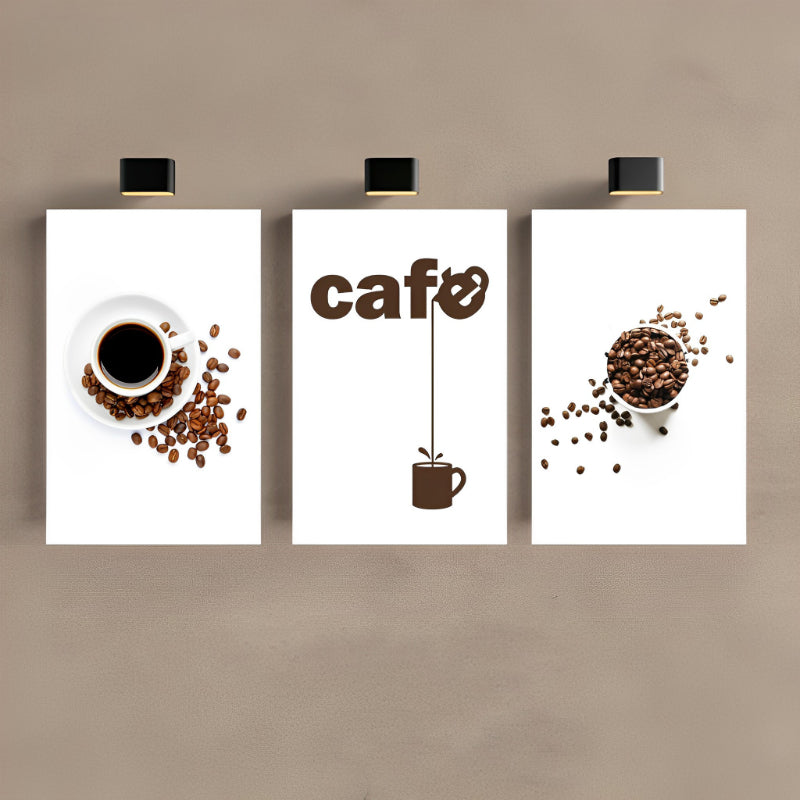 Kit de 3 Quadros Cantinho do Café