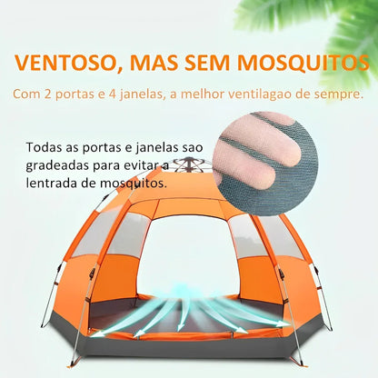 Barraca de Camping para 5-8 Pessoas, Grande e Arejada, 270 x 270 x 150cm