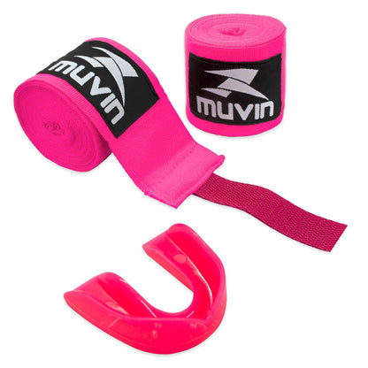 Kit Bandagem Elástica 3 Metros + Protetor Bucal Muvin