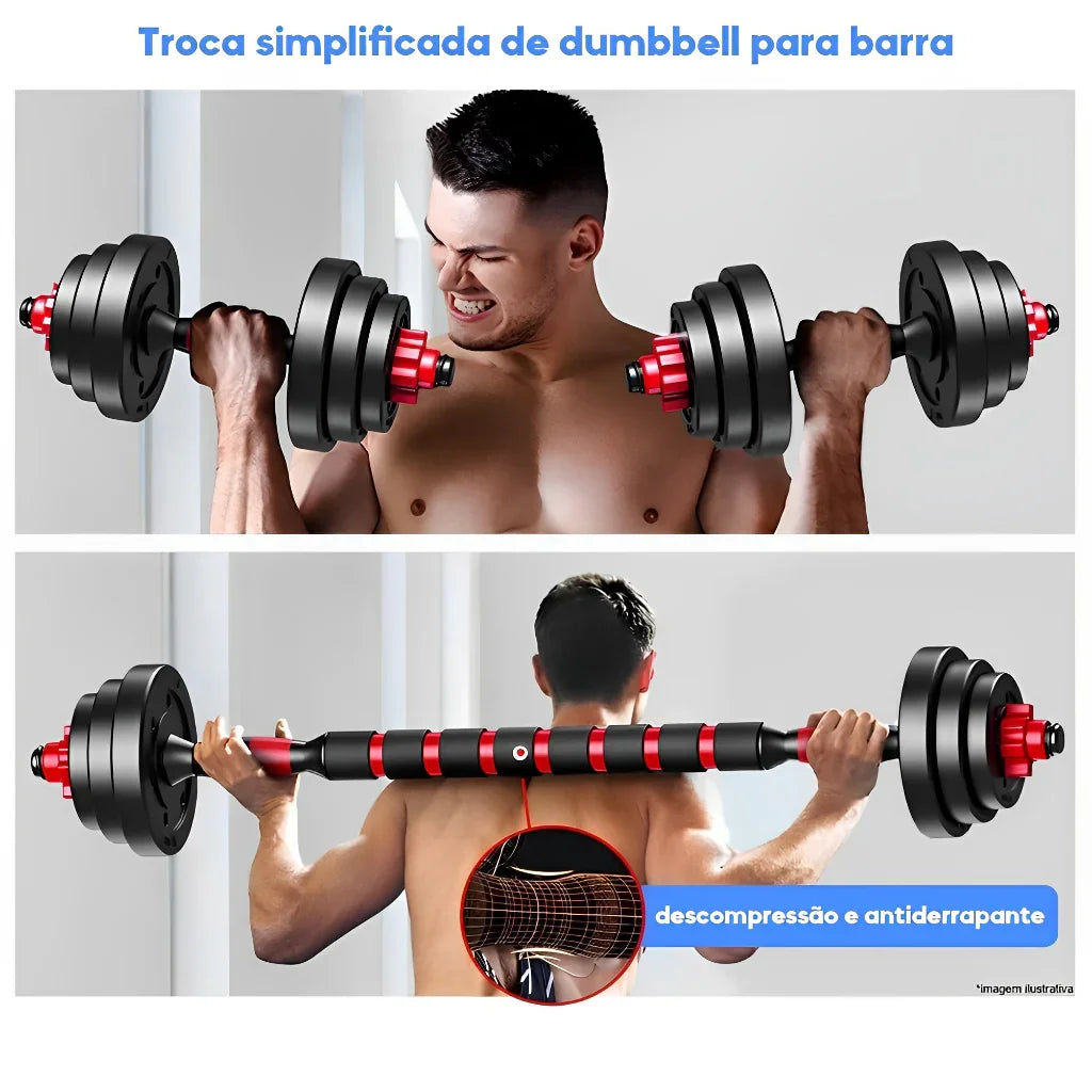 Kit Dumbbell Halter Ajustável